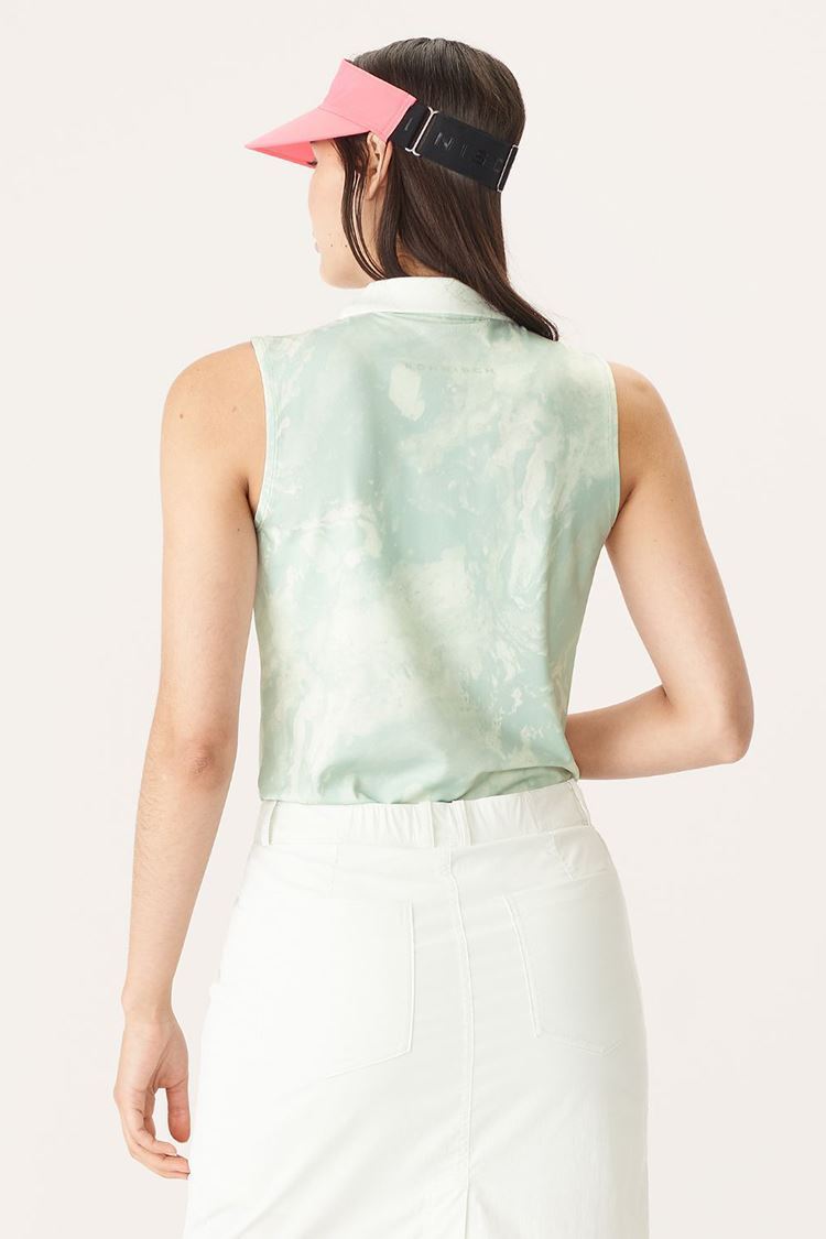 Picture of Rohnisch zns Ladies Direction Sleeveless Polo Shirt - Algal Bloom Seafoam