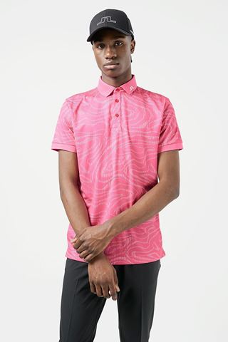 Picture of J.Lindeberg zns  Men's KV Regular Fit Print Polo Shirt - Hot Pink Spiral Camou