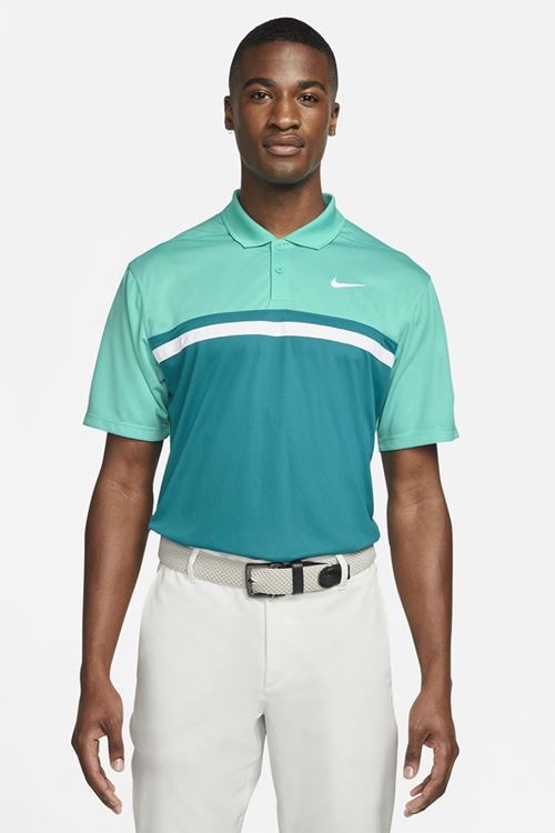 Nike Golf zns Men's Dri-Fit Victory Colour Block Polo Shirt - Washed ...
