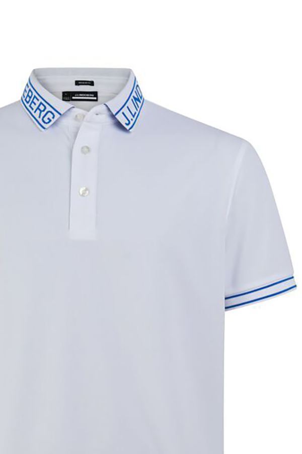 J.Lindeberg Men's Austin Regular Golf Polo Shirt - White 0000 - GMJT05586