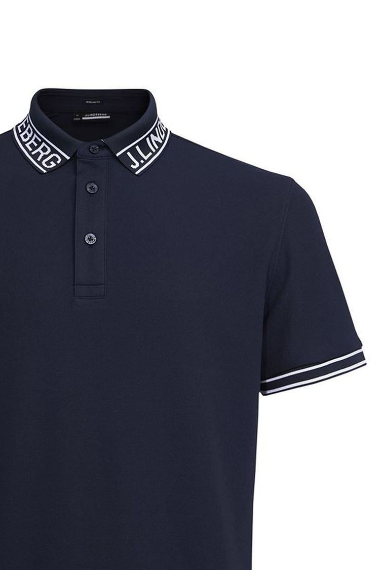 Picture of J.Lindeberg zns Men's Austin Regular Golf Polo Shirt - JL Navy 6855 - LARGE ONLY