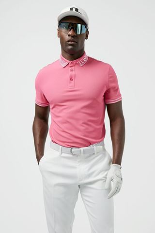 Picture of J.Lindeberg zns Men's Austin Regular Golf Polo Shirt - Hot Pink S166