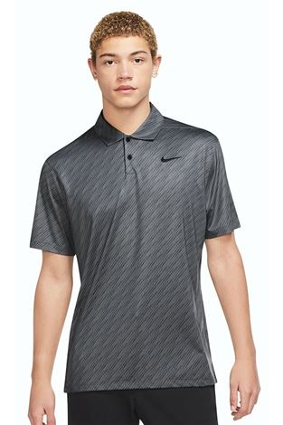 Show details for Nike Golf Men's Dri - Fit Vapor Stripe Polo Shirt - Dark Smoke Grey 070