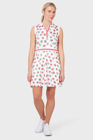 Show details for Callaway Ladies Printed Strawberry Golf Dress - Brilliant White