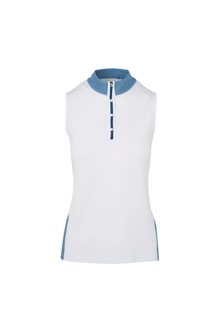 Picture of Swing out Sister Ladies Clara Sleeveless Polo Shirt - White