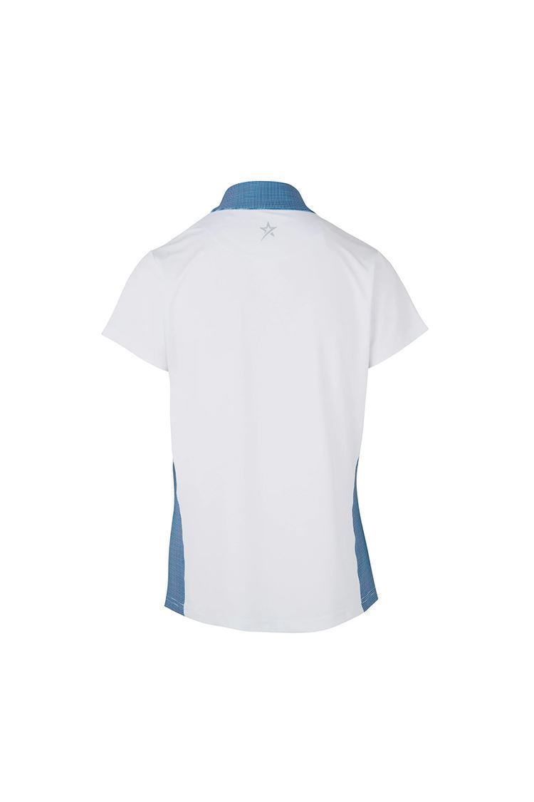 Picture of Swing out Sister Ladies Clara Cap Sleeve Polo Shirt - White