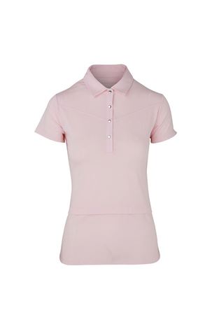 Show details for Swing out Sister Ladies Amelie Cap Sleeve Polo Shirt - Cherry Blossom