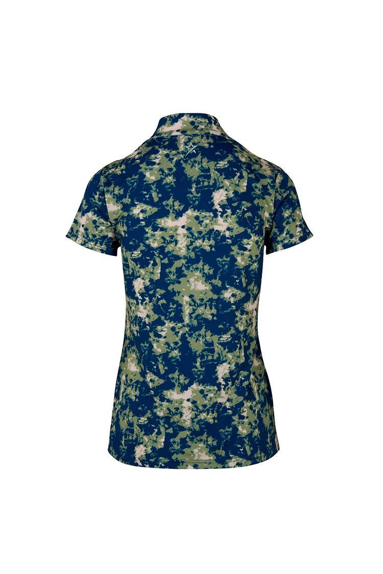 Picture of Swing out Sister zns Ladies Celia Abstract Cap Sleeve Polo Shirt - Abstract Pattern