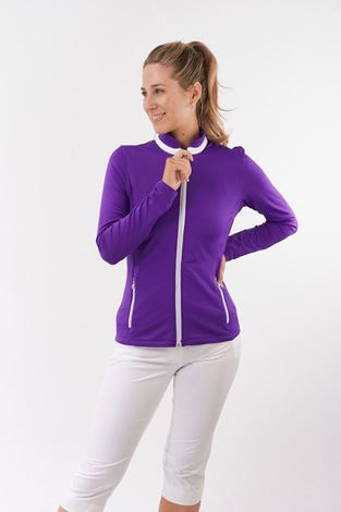 Show details for Pure Golf Ladies Mist Plain Jacket - Purple