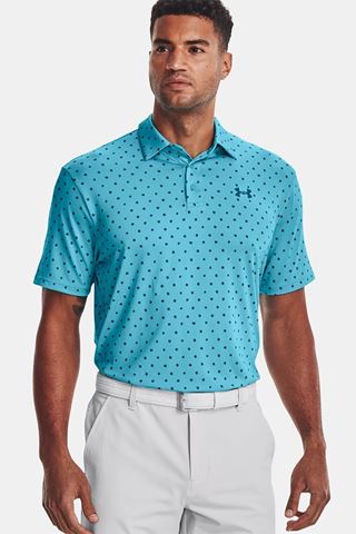 Picture of Under Armour zns Men's UA Playoff 2.0 Floral Polo Shirt - Fresco Blue / Cruise Blue 484