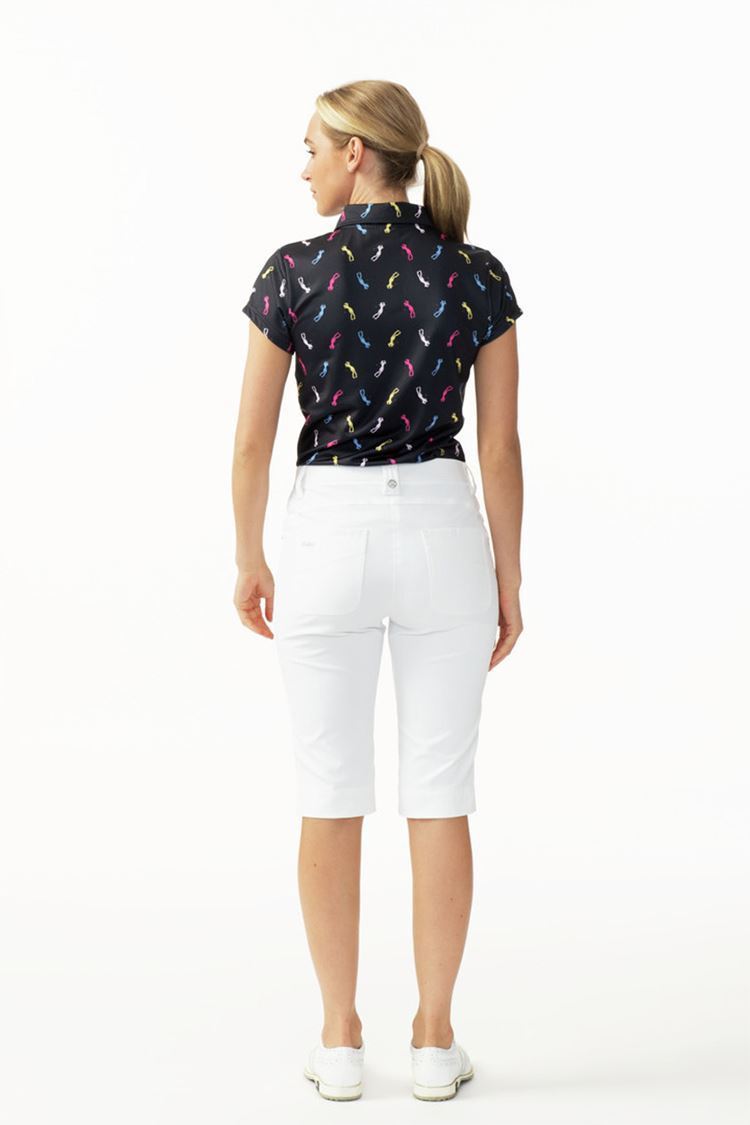 Picture of Daily Sports Ladies Chatty Cap Sleeve Polo Shirt - Dark Navy