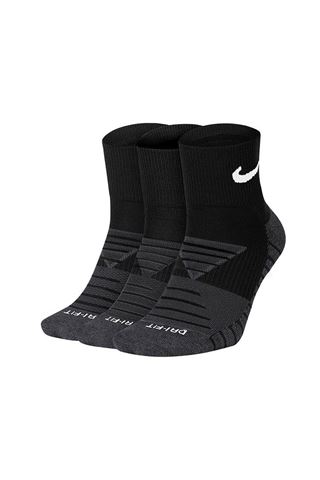 Picture of Nike Golf zns Men's Everyday Lightweight Max Cushioned Ankle Socks - 3 Pack -Black