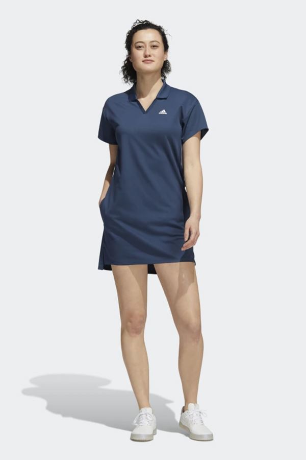 Picture of adidas zns Ladies 3 Stripes Primegreen Golf Dress - Crew Navy