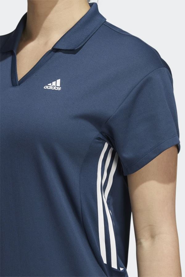 Picture of adidas zns Ladies 3 Stripes Primegreen Golf Dress - Crew Navy
