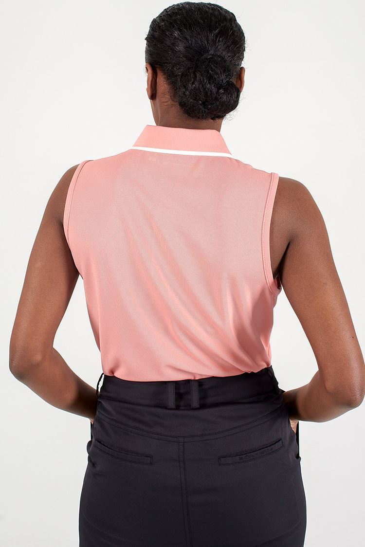 Rohnisch Ladies Mildred Sleeveless Polo Shirt Rose 110961