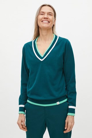 Picture of Rohnisch zns  Ladies Annie Sweater - Deep Teal