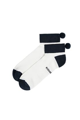 Show details for Rohnisch Ladies Functional Pompom Socks - 2 Pack - Navy