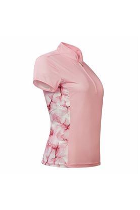Show details for Pure Golf Ladies Holly Cap Sleeve Polo Shirt - Blossom Pink