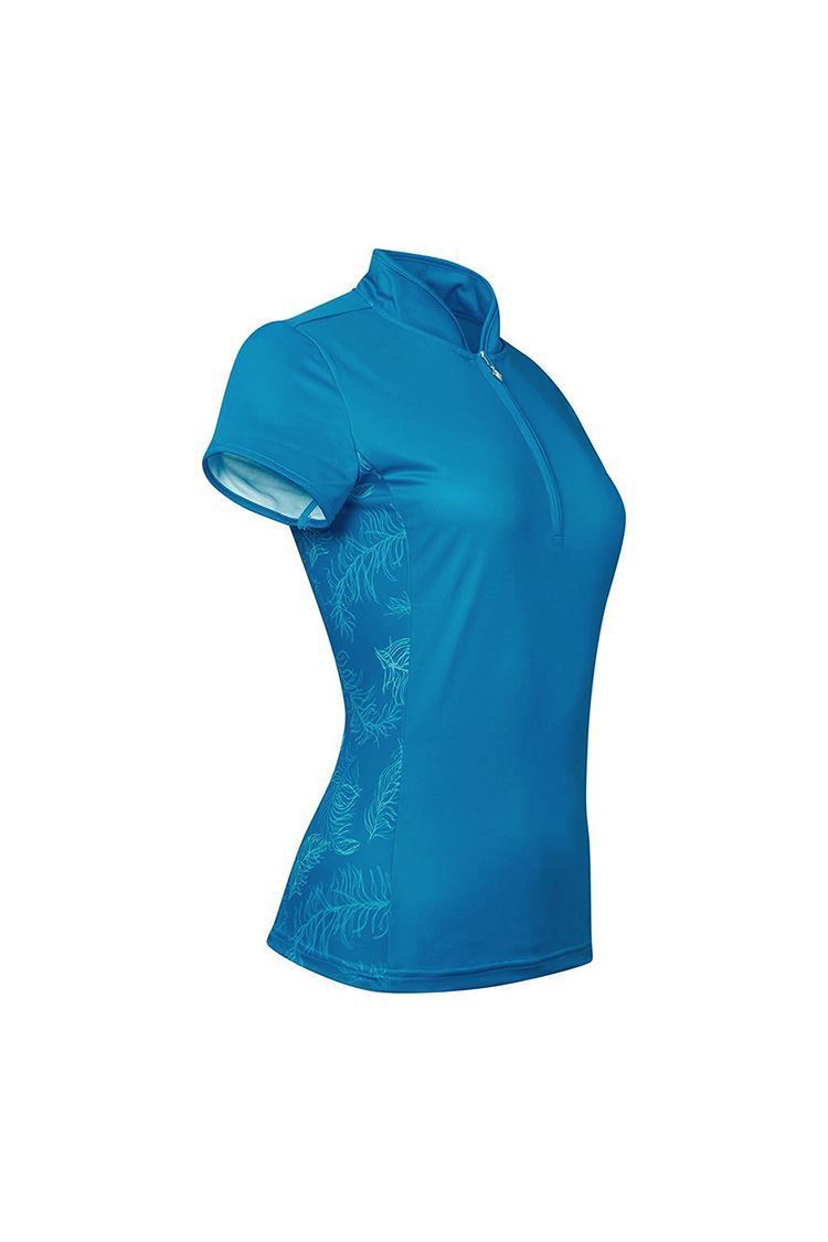 Picture of Pure Golf Ladies Holly Cap Sleeve Polo Shirt - Feather Blue
