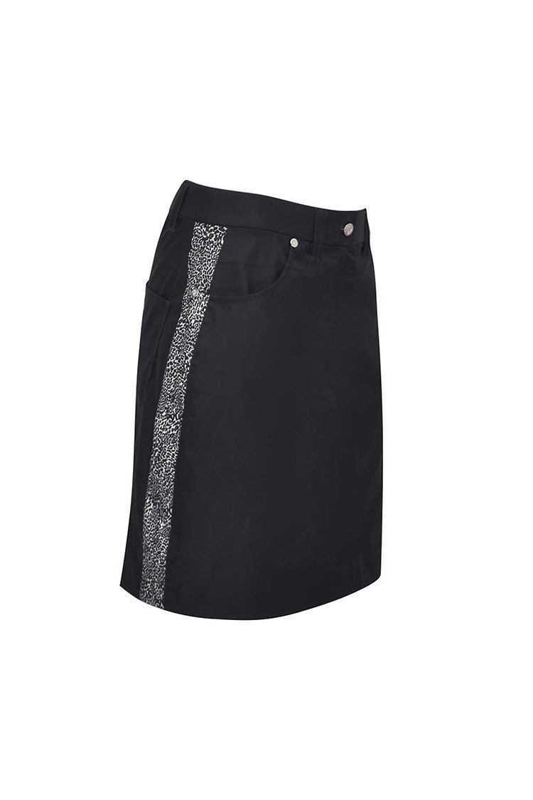 Picture of Pure Golf zns Ladies Calm Cheetah Panel Skort - Black - UK10 Only