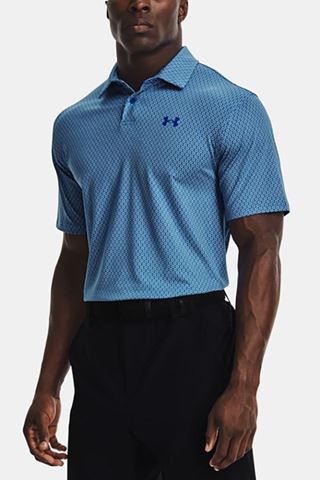 Picture of Under Armour zns Men's UA T2G Printed Polo Shirt - Victory Blue / White 474