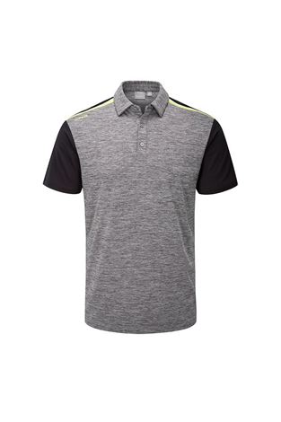 Show details for Ping Men's Malvern Golf Polo Shirt - Charcoal Marl / Black