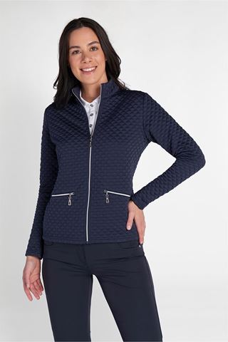Picture of Green Lamb Ladies Kaydra Full Zip Quilted Jacket - Navy