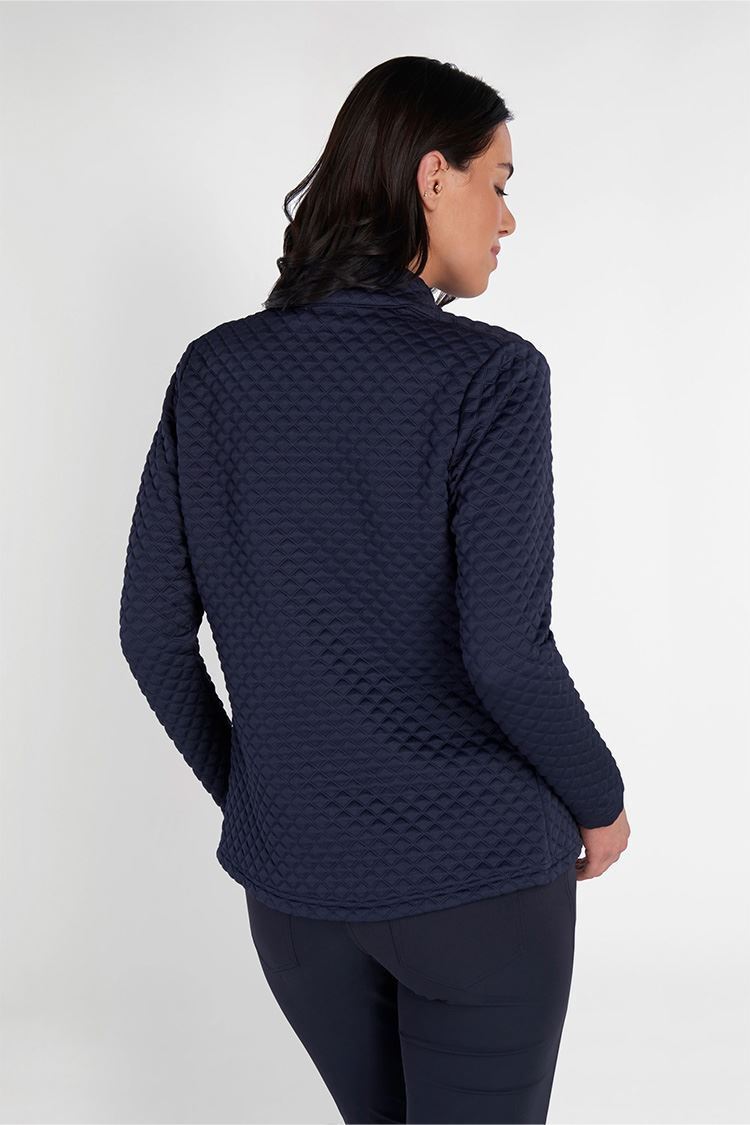 Picture of Green Lamb zns  Ladies Kaydra Full Zip Quilted Jacket - Navy