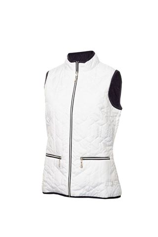 Picture of Green Lamb ZNS Ladies Kelly Reversible Gilet - White / Navy