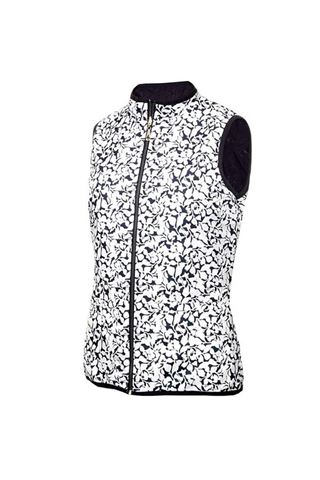 Picture of Green Lamb Ladies Kelly Reversible Gilet - Navy / Lace