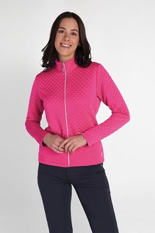 Picture of Green Lamb Ladies Kaydra Full Zip Quilted Jacket - Magenta