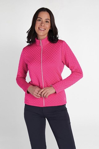 Picture of Green Lamb zns Ladies Kaydra Full Zip Quilted Jacket - Magenta