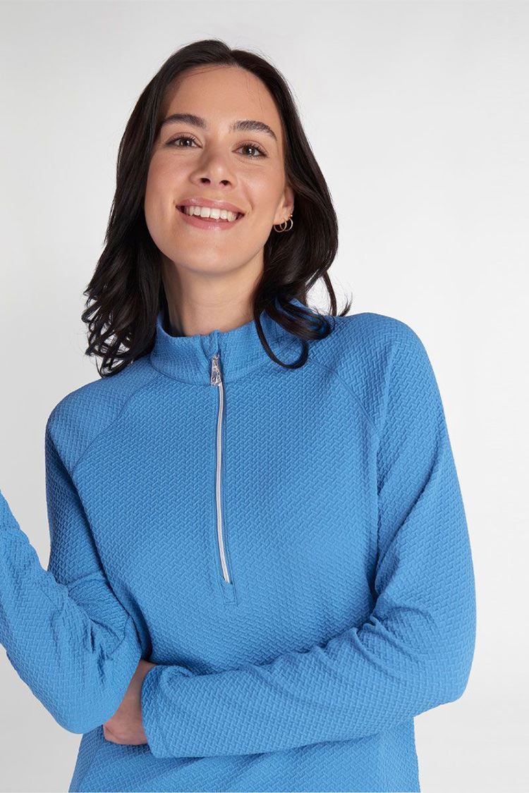 Picture of Green Lamb Ladies Essie Raglan Long Sleeve Top - Cobalt (UK 8 ONLY)