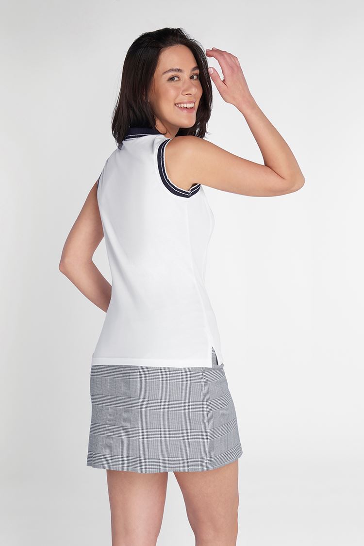 Picture of Green Lamb Ladies Kendra Check Skort - Navy / White