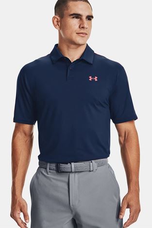 Show details for Under Armour Men's UA T2G Blocked Polo Shirt - Academy / Rush Red 409