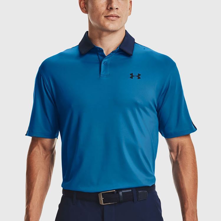 Under Armour Men's UA T2G Blocked Polo Shirt - Victory Blue / Academy ...