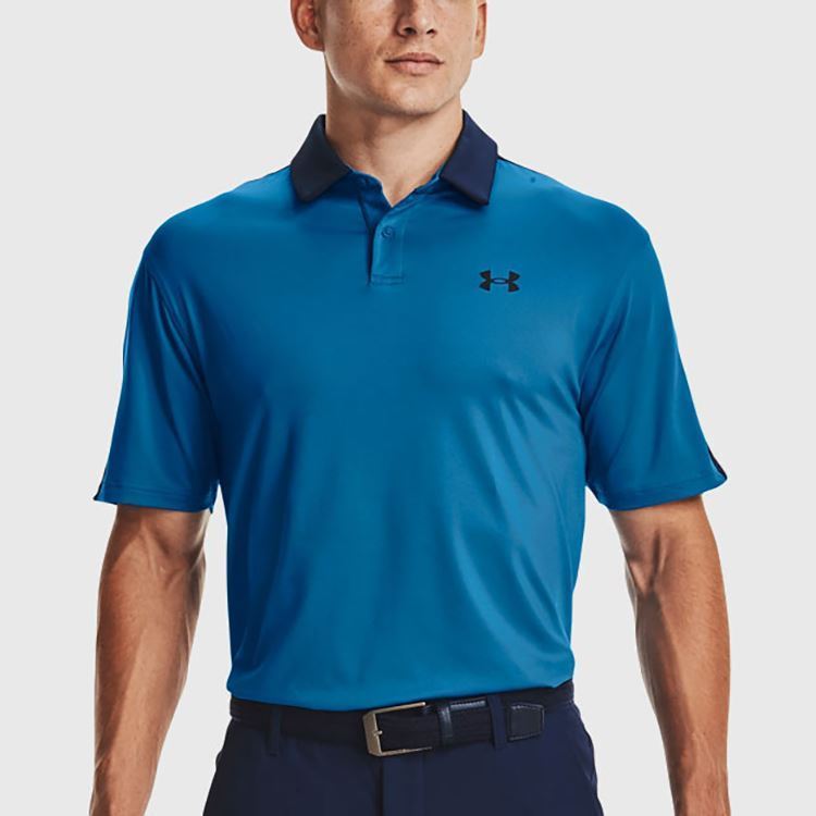 Picture of Under Armour zns Men's UA T2G Blocked Polo Shirt - Victory Blue / Academy 474