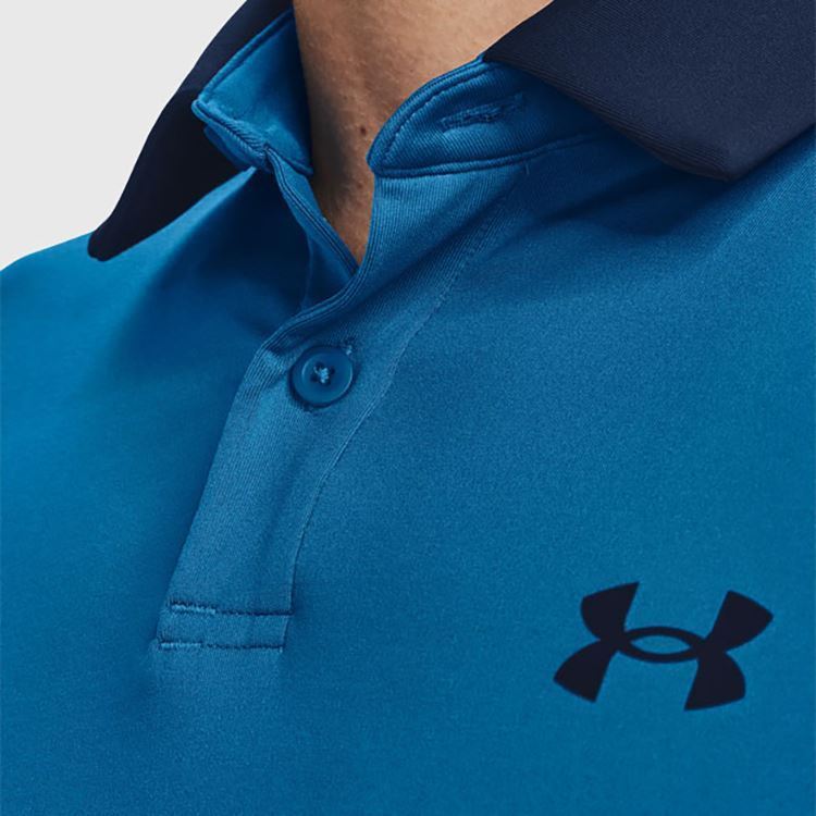 Picture of Under Armour zns Men's UA T2G Blocked Polo Shirt - Victory Blue / Academy 474