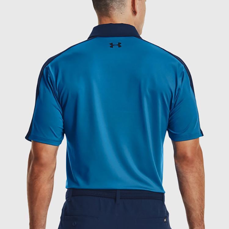 Picture of Under Armour zns Men's UA T2G Blocked Polo Shirt - Victory Blue / Academy 474