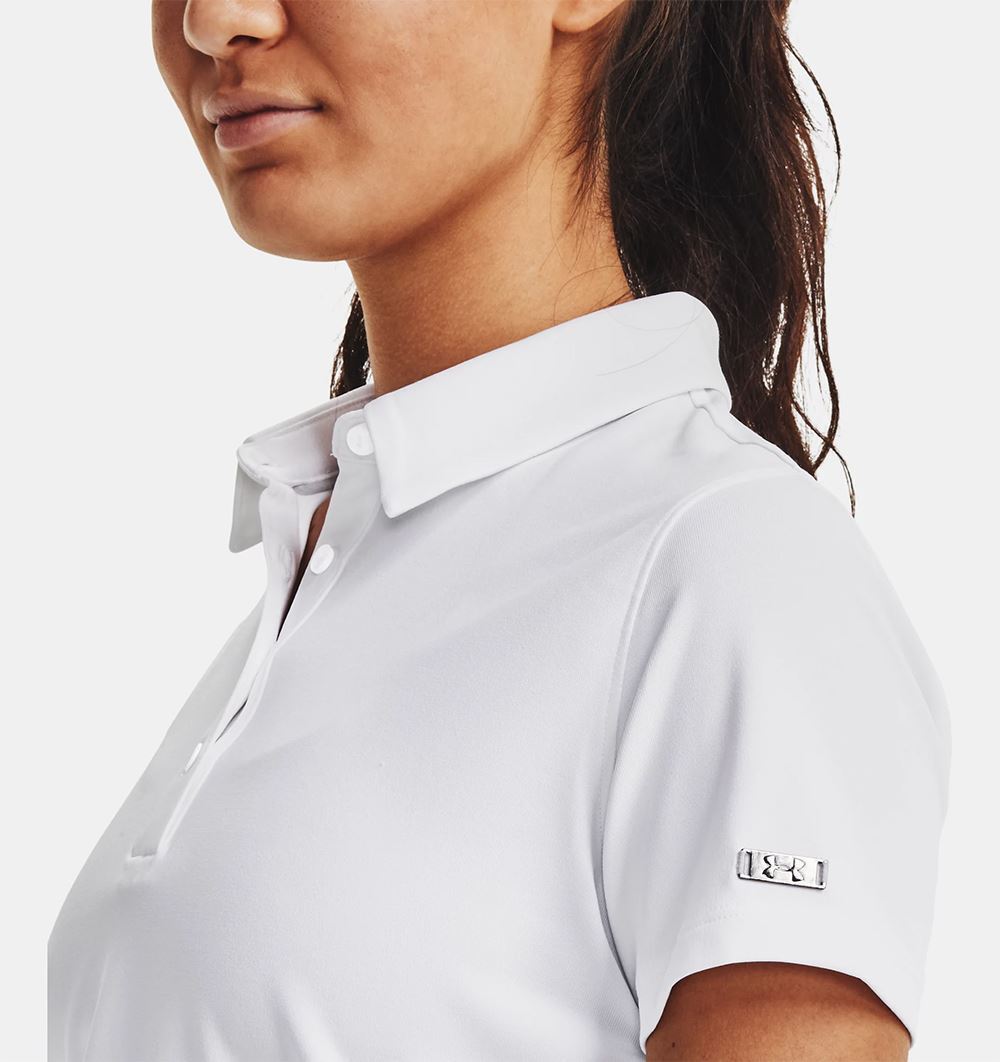 Picture of Under Armour Women's UA Zinger Short Sleeve Polo Shirt - White 100