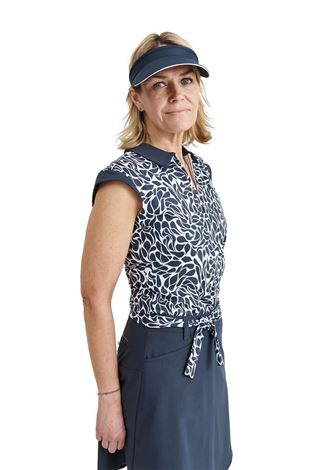 Show details for Abacus Ladies Lily Sleeveless Polo Shirt - Leaf 875