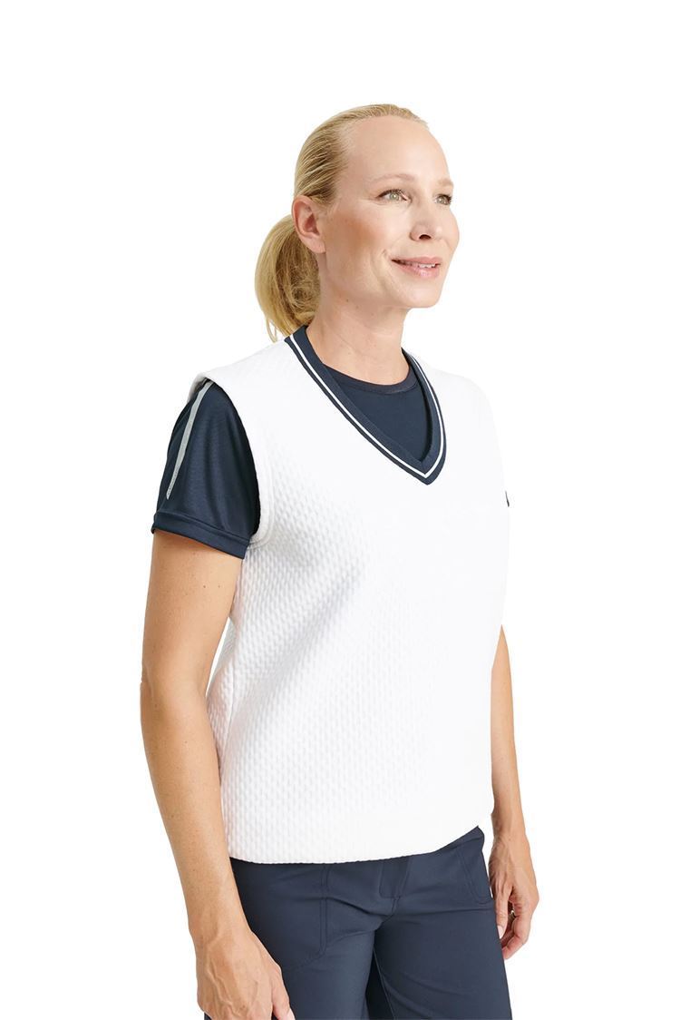 Picture of Abacus Ladies Scramble Vest - White 100 - XL ONLY