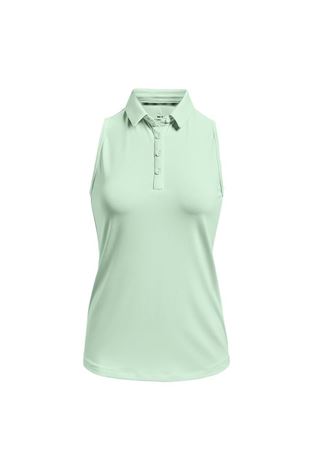 Show details for Under Armour Women's UA Zinger Sleeveless Polo Shirt - Sea Mist / Silver 936