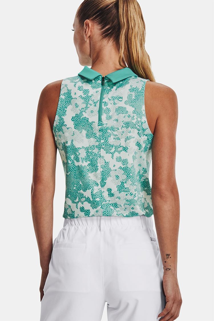 Picture of Under Armour Women's UA Zinger Rise Sleeveless Polo Shirt - Neptune / Metallic Silver  369