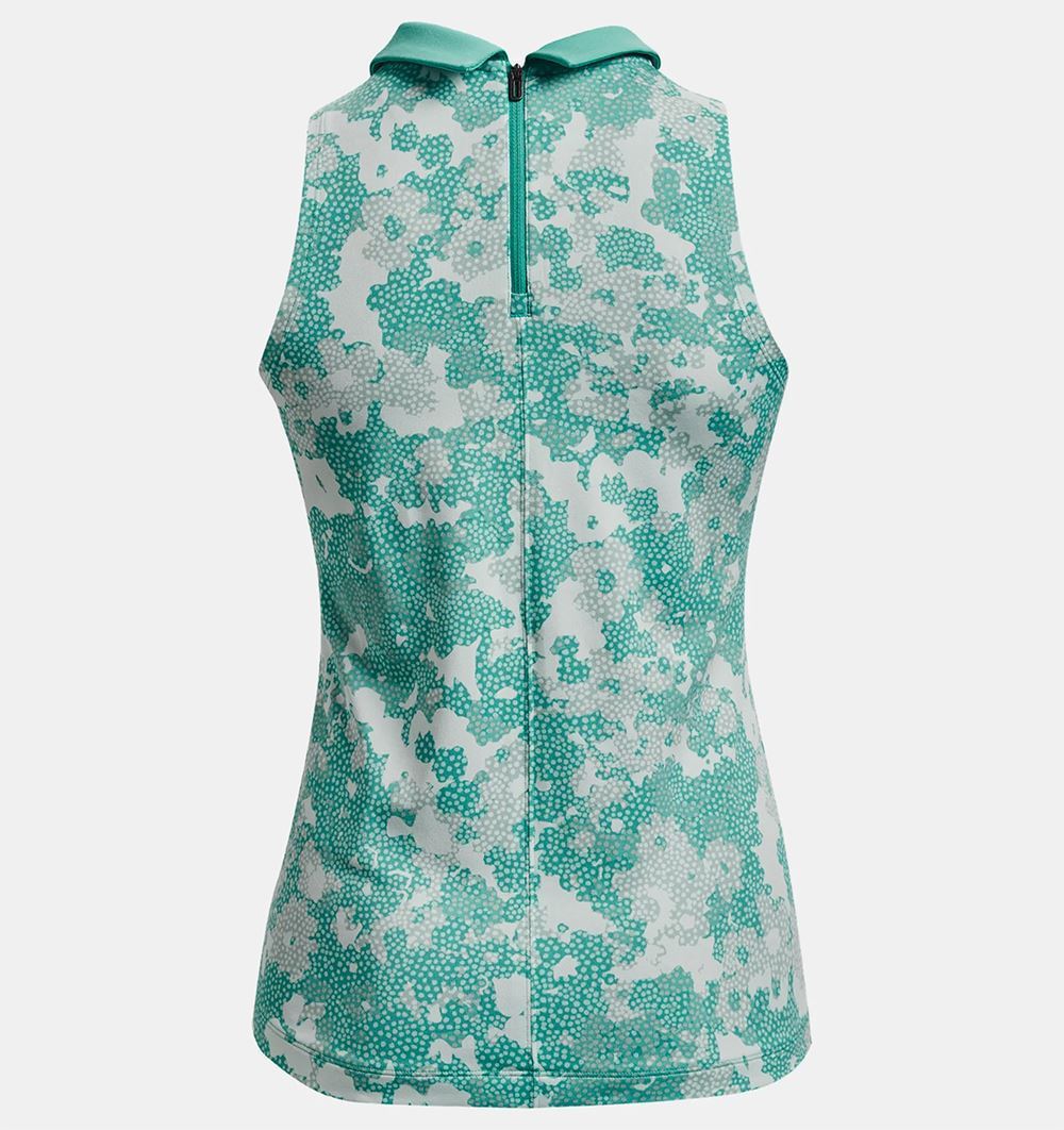 Picture of Under Armour Women's UA Zinger Rise Sleeveless Polo Shirt - Neptune / Metallic Silver  369