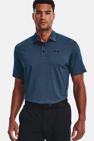 Picture of Under Armour ZNS Men's UA Playoff 2.0 Print Polo Shirt - Black / Cruise Blue 047