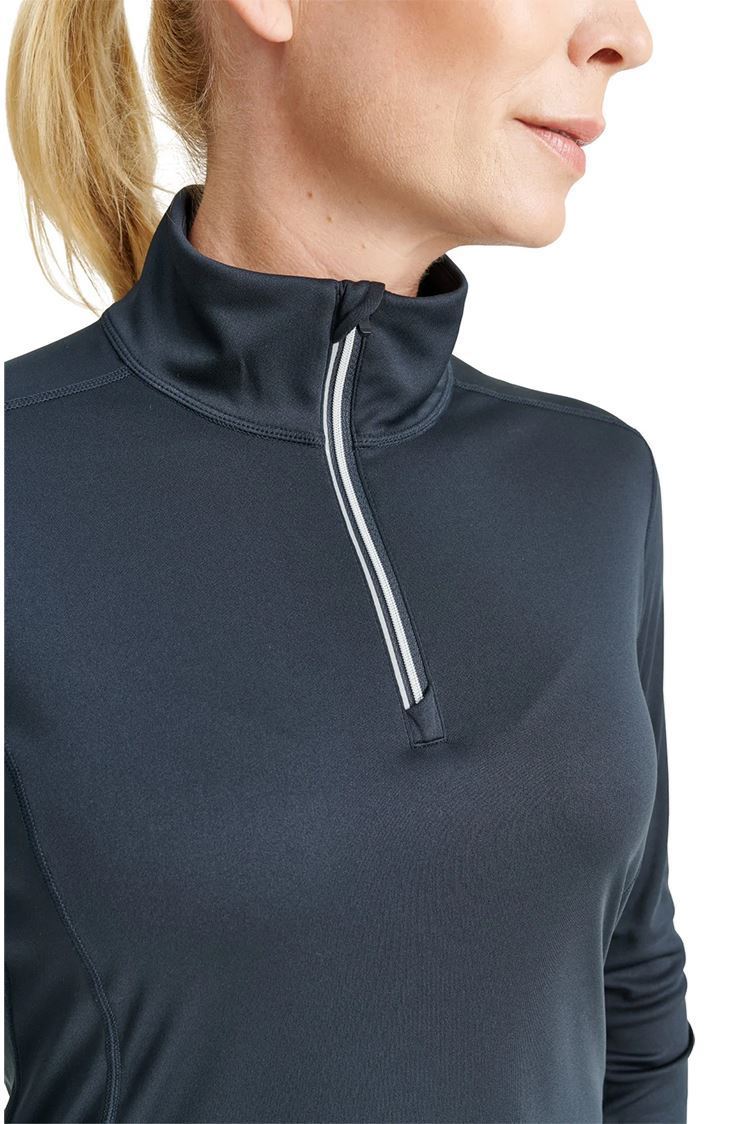 Picture of Abacus Ladies Tenby Long Sleeve Top - Navy 300