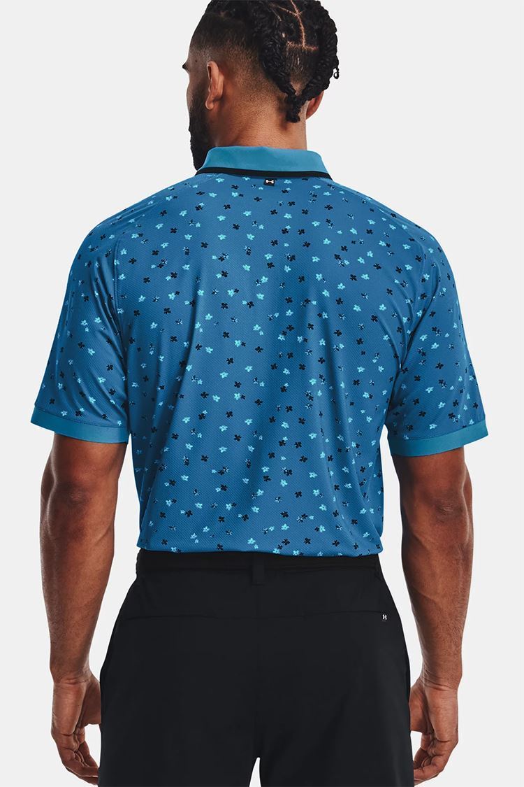 Under Armour zns Men's UA Iso - Chill Floral Polo Shirt - Cruise Blue ...
