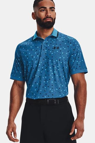 Picture of Under Armour zns Men's UA Iso - Chill Floral Polo Shirt - Cruise Blue / Fresco Blue 899