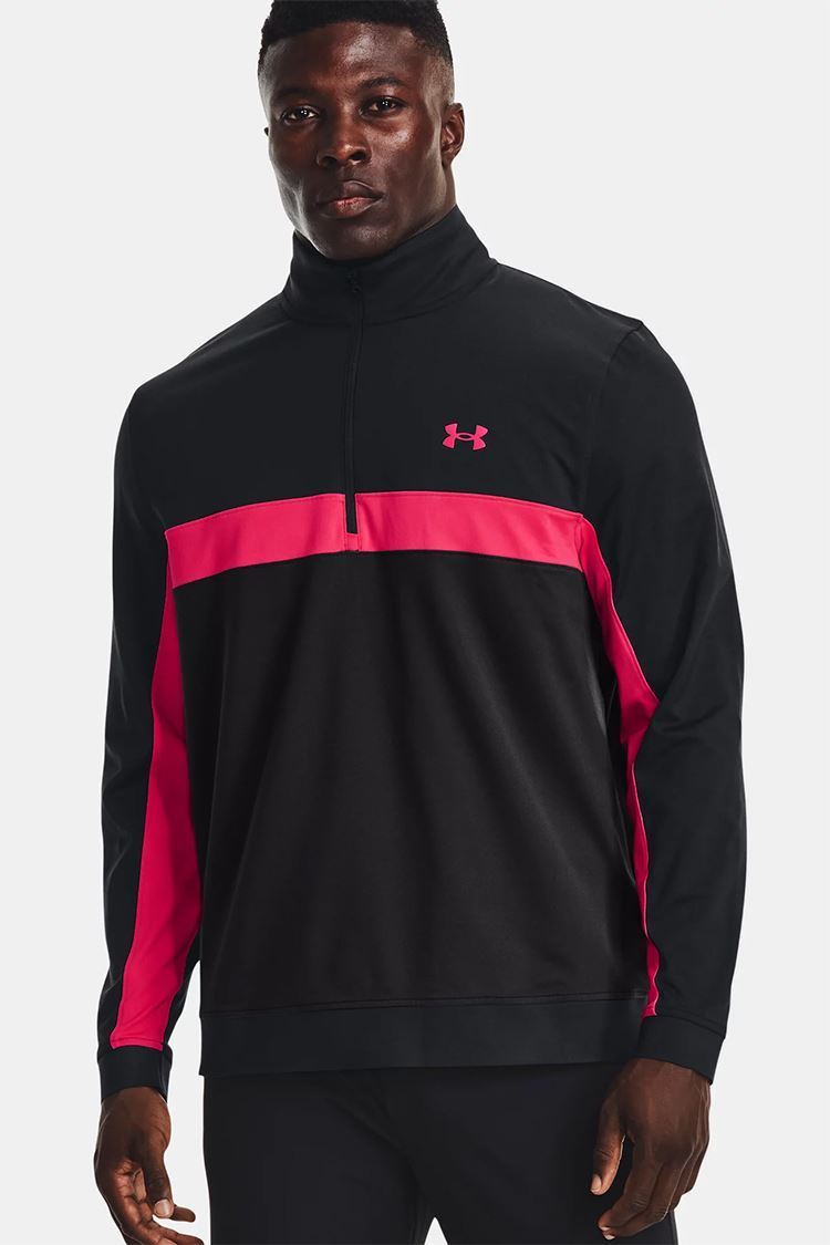 Picture of Under Armour Men's UA Storm Midlayer 1/2 Zip - Black / Penta Pink 002